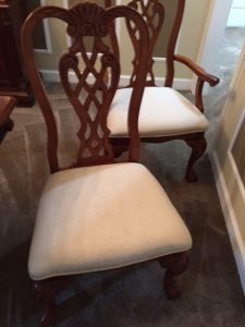 After our Furniture cleaning service done on chairs in Raleigh, NC